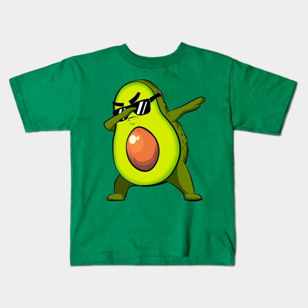 avocado dabbing Kids T-Shirt by the house of parodies